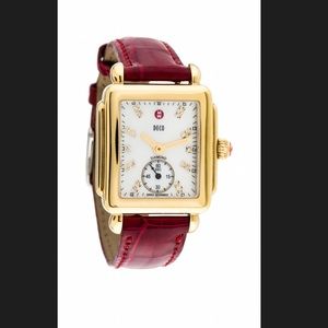 MICHELE GOLD 18 DIAMOND DECO 16 WATCH